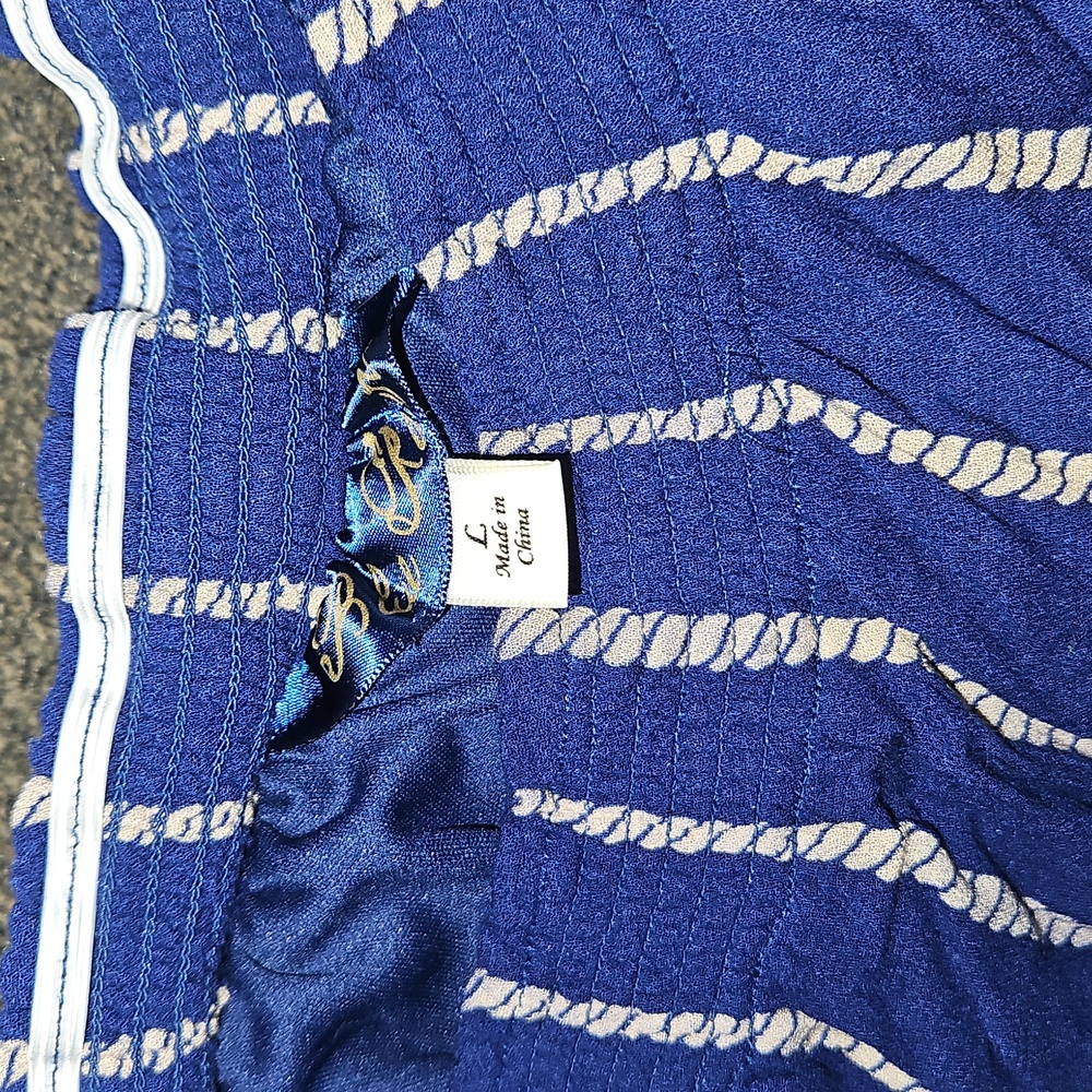 Blue Striped Womens Bottoms - Picture 2 of 2
